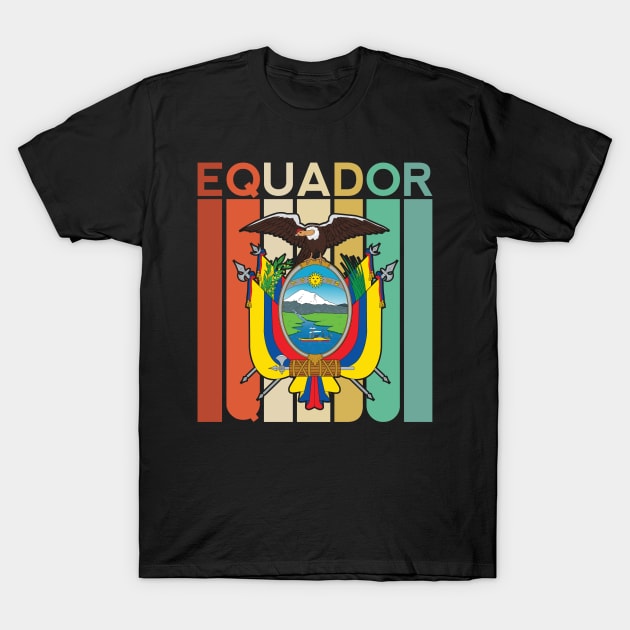 Ecuador Flag Condor Ecuadorian Quito South America Andes Alpaca T-Shirt by Shirtsurf